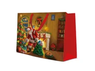 Opakowania i torebki na prezenty - Torebka prezentowa Św. Mikołaj pozioma - 1 szt. - miniaturka - grafika 1