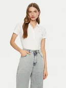 Koszulki i topy damskie - Guess Polo W5RP47 KARS2 Biały Regular Fit - miniaturka - grafika 1