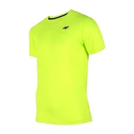 Koszulki męskie - 4F Męski T-shirt funkcyjny Tsmf351 Tshirt FNK, Canary Green Neon, L, Canary Green Neon, L - miniaturka - grafika 1