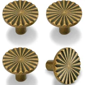 Zawiasy, okucia i inne akcesoria - 20 mosiężnych uchwytów meblowych, uchwytów do szafek, drzwi i szuflad w kolorze żółtego brązu. - miniaturka - grafika 1