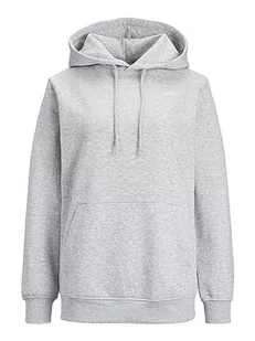JACK&JONES damska bluza JXABBIE RLX LS Every Hood SWT NOOS, jasnoszary melanż/nadruk: białe logo JJXX, XL, Light Grey Melange/Print:white Jjxx Logo, XL - Bluzy damskie - miniaturka - grafika 1