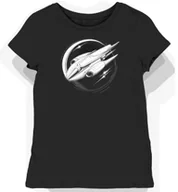 Koszulki i topy damskie - Koszulka damska czarna z motywem latających statków kosmicznych XL - miniaturka - grafika 1