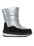 Buty dla dziewczynek - CMP Śniegowce Kids Rae Snow Boots Wp 39Q4964 Srebrny - miniaturka - grafika 1