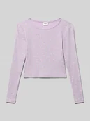 Koszulki dla dziewczynek - Bluzka z długim rękawem o kroju slim fit z mieszanki bawełny - miniaturka - grafika 1