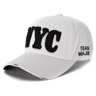 Czapki męskie - Czapka z daszkiem NYC biała - miniaturka - grafika 1
