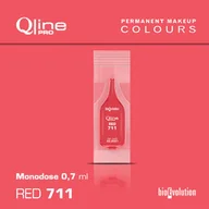 Pozostałe akcesoria kosmetyczne - Jednorazowy pigment do makijażu permanentnego ust Bioevolution Red 711 Qline Pro 0,7ml monodose - miniaturka - grafika 1
