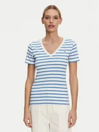 Koszulki i topy damskie - Tommy Hilfiger T-Shirt New Cody WW0WW40584 Niebieski Slim Fit - miniaturka - grafika 1