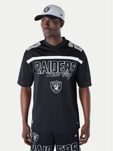 New Era T-Shirt NFL Las Vegas Raiders Mesh Graphic Jersey 60596386 Czarny Regular Fit - Koszulki męskie - miniaturka - grafika 1