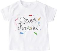 Koszulki dla dziewczynek - Koszulka na dzień kredki do przedszkola dla dziecka koszulka z kredkami - miniaturka - grafika 1
