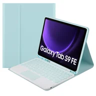 Etui do tabletów - Etui z klawiaturą Bluetooth touchpad do Samsung Galaxy Tab S9 FE (Niebieskie) - miniaturka - grafika 1