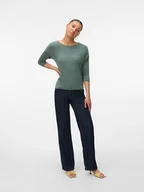 Koszulki i topy damskie - Vero Moda Koszulka w kolorze zielonym - miniaturka - grafika 1