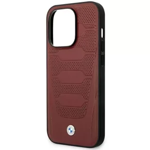 Etui na telefon BMW BMHMP14X22RPSR do Apple iPhone 14 Pro Max 6,7" burgundowy/burgundy Leather Seats Pattern MagSafe - Etui i futerały do telefonów - miniaturka - grafika 6
