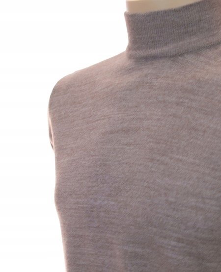 Sweter męski ze stójką z półgolfem półgolf z wełny pod marynarkę XL beżowy