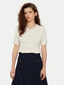 Swetry damskie - Tommy Hilfiger Kardigan WW0WW43958 Écru Regular Fit - miniaturka - grafika 1