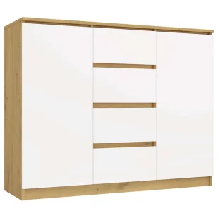 Nowoczesna komoda dąb artisan + biel - Diegi 2X - Komody Nowoczesna komoda dąb artisan + biel - Diegi 2X - Komody - miniaturka - grafika 1