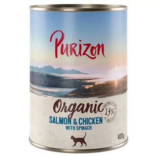 Korzystny pakiet Purizon Organic, 24 x 400 g - Łosoś i kurczak ze szpinakiem - Mokra karma dla kotów - miniaturka - grafika 1