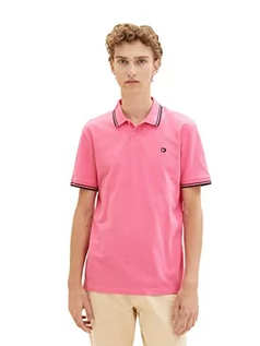 Koszulki męskie - TOM TAILOR Denim Męska koszulka polo, 31645-Summertime Pink, M 1036386, 31645 - Summertime Pink, M - grafika 1