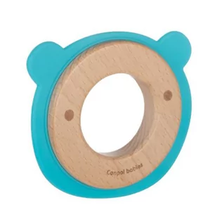 canpol Babies Gryzak drewniano-silikonowy, miś - Gryzaki dla dzieci - miniaturka - grafika 1