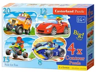 Puzzle - Castorland Puzzle 4w1, Ride for Fun - miniaturka - grafika 1