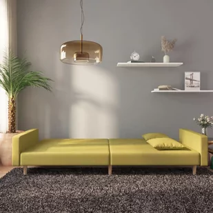 2-osobowa kanapa z 2 poduszkami, zielona, obita tkaniną Lumarko! - Sofy i kanapy - miniaturka - grafika 4