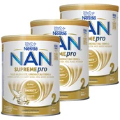 Mleko modyfikowane - Zestaw Nestle NAN Supremepro 2 HMO, mleko następne dla niemowląt powyżej 6 miesiąca, 3 x 800 g - miniaturka - grafika 1