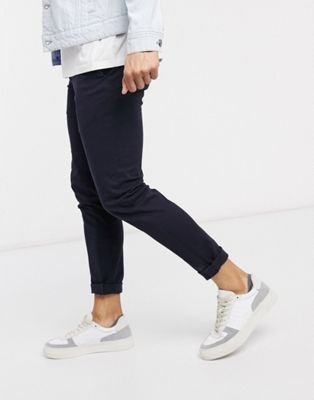 NEW LOOK GRANATOWE SPODNIE MĘSKIE CHINOS 38 DCG