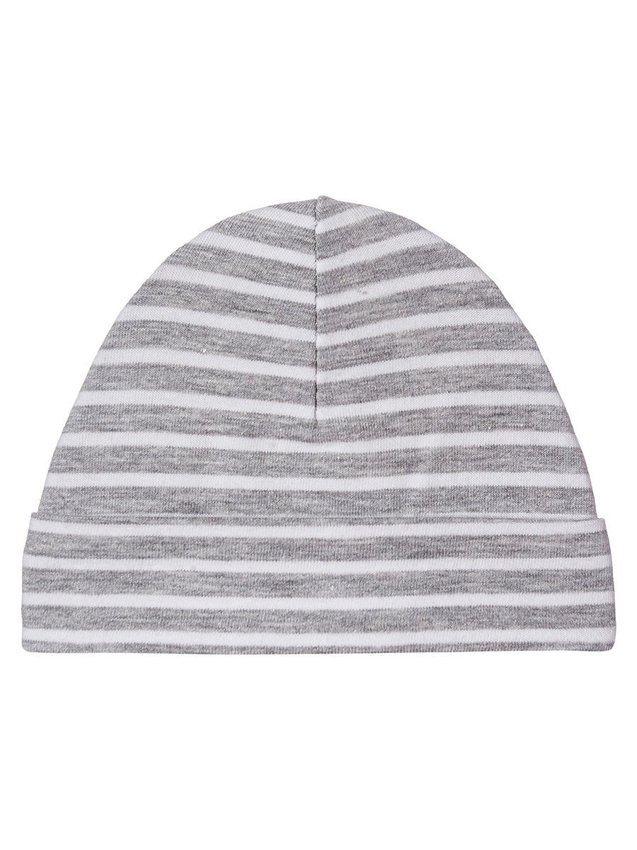 Niemowlęca czapka bawełniana paseczki szara Döll r.41
