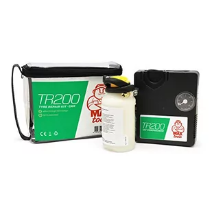 MAXTOOLS TR200, zestaw do naprawy opon samochodowych, z technologią Valve-Through, naprawia wszystkie typy opon, w tym wydajny kompresor powietrza 12 V - Narzędzia samochodowe - miniaturka - grafika 1