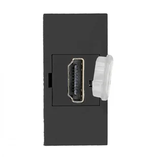 Orno Gniazdo modułowe 225x45mm HDMI z zaślepką zabezpieczającą czarne NOEN OR-GM-9010/B/HDMI - Gniazdka elektryczne - miniaturka - grafika 2