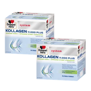 Zestaw Doppelherz system Kollagen 11000 Plus, 2 x 30 ampułek - Stawy, mięśnie, kości - miniaturka - grafika 1