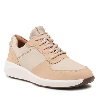 Sneakersy damskie - CLARKS Sneakersy Un Rio Sprint 261643254 Light Sand Combination - grafika 1