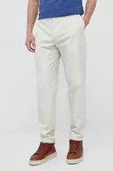 Spodnie męskie - Armani Exchange spodnie bawełniane kolor beżowy w fasonie chinos - miniaturka - grafika 1