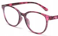 Okulary korekcyjne, oprawki, szkła - Okulary do czytania kocie damskie czerwone +3 - miniaturka - grafika 1