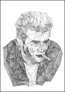 Plakaty - Plakat, Geometryczny James Dean, 30x40 cm - miniaturka - grafika 1