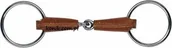 Akcesoria jeździeckie - FEELING Wędzidło zwykłe pokryte skórą 19 mm - miniaturka - grafika 1