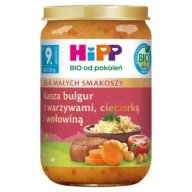 Dania dla dzieci - Hipp Dla Małych Smakoszy Kasza bulgur z warzywami cieciorką i wołowiną po 9. miesiącu 220 g Bio - miniaturka - grafika 1