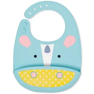 Skip hop JEDNOROŻEC silikonowy śliniak z kieszonką ZOO SH 232204 - Śliniaki i fartuszki - miniaturka - grafika 2