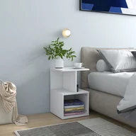Szafki nocne - vidaXL Szafka nocna, biała, 35x35x55 cm, płyta wiórowa - miniaturka - grafika 1