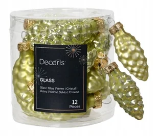 Bombki szklane szyszki na choinkę zielone zestaw 12 sztuk - Bombki - miniaturka - grafika 1