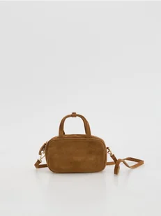 Reserved - Zamszowa torebka - beżowy - Moda i Uroda OUTLET - miniaturka - grafika 1