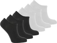 Skarpetki męskie - Bonateks, 6 par wysokiej jakości bambusowych skarpet dla mężczyzn, ultralekkich i oddychających / 3 białych / 3 czarnych, Rozmiar Eu: 41-45, Wielobarwny - miniaturka - grafika 1