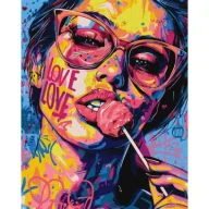 Malowanie po numerach - Ideyka Malowanie po numerac - Dziewczyna z cukierkiem - miniaturka - grafika 1