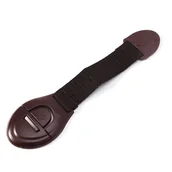 Zabezpieczenia dla dzieci - Zabezpieczenie Szafek, Blokada Do Szuflad Na Pasku Brązowa - miniaturka - grafika 1