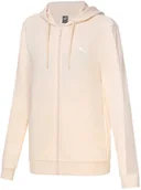 Bluzy damskie - Bluza damska ecru Puma Full Zip Hoodie Bawełna XS - miniaturka - grafika 1