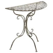 Stoły ogrodowe - Stolik bistro NURRA 36 cm 80 cm Metal Szary - miniaturka - grafika 1