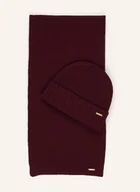 Czapki damskie - Woolrich Zestaw: Szalik I Czapka W Pudełku Prezentowym rot - miniaturka - grafika 1