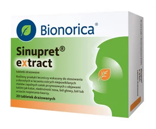 BIONORICA SE Sinupret extract, 160 mg, 20 tabletek - Przeziębienie i grypa - miniaturka - grafika 1