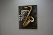 Obrazy i zdjęcia - Obraz 3D Metal Art Dekoracja Saksofon B 5278 - miniaturka - grafika 1