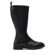 Buty dla dziewczynek - Kozaki Tommy Hilfiger T4A6-33591-0092999 M Czarny - miniaturka - grafika 1