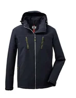 Kurtki męskie - killtec Męska kurtka softshellowa/kurtka outdoorowa z odpinanym kapturem KOW 163 MN SFTSHLL JCKT, czarna, XXL, 37711-000 - miniaturka - grafika 1